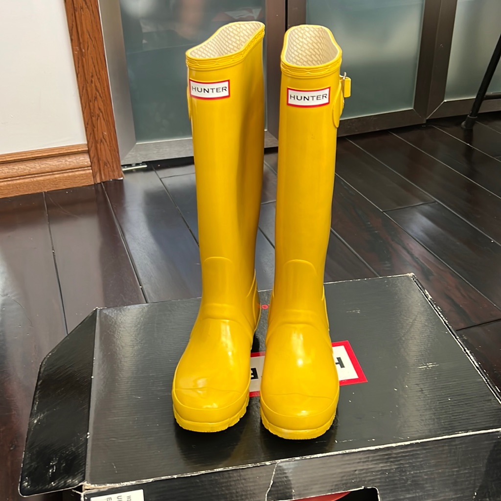 Hunter | Shoes | Hunter Yellow Boots Tall | Poshmark